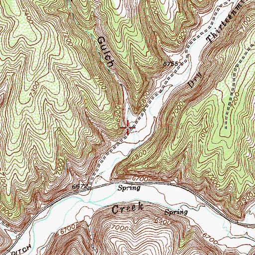 Topographic Map of Chimney Rock Gulch, CO