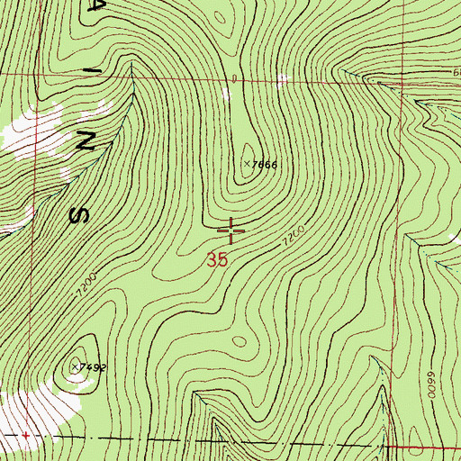 Topographic Map of Granite County, MT