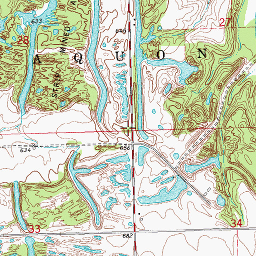 Topographic Map of Clearfield School (historical), IL