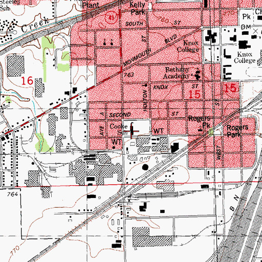 Topographic Map of Cooke School, IL