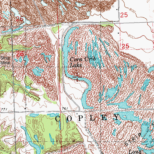 Topographic Map of Corn Crib Lake, IL