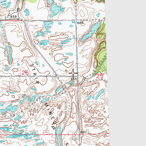 Topographic Map of Cox School (historical), IL