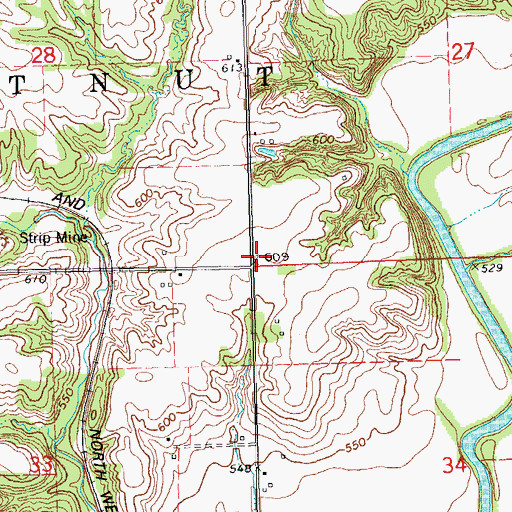 Topographic Map of Fair Mound School (historical), IL