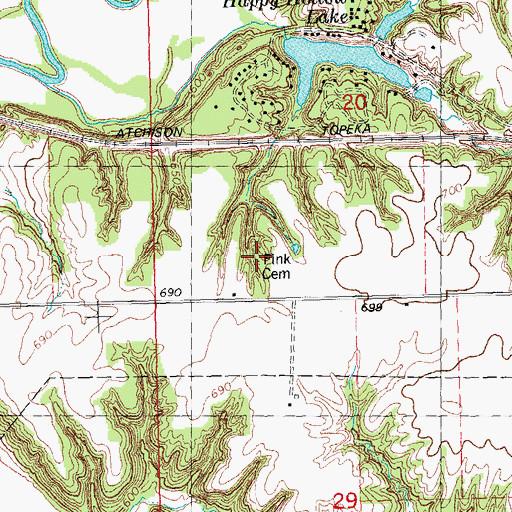 Topographic Map of Fink Cemetery, IL