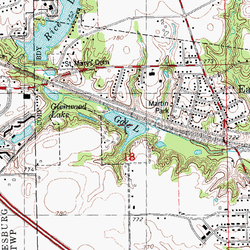 Topographic Map of Gale Lake, IL