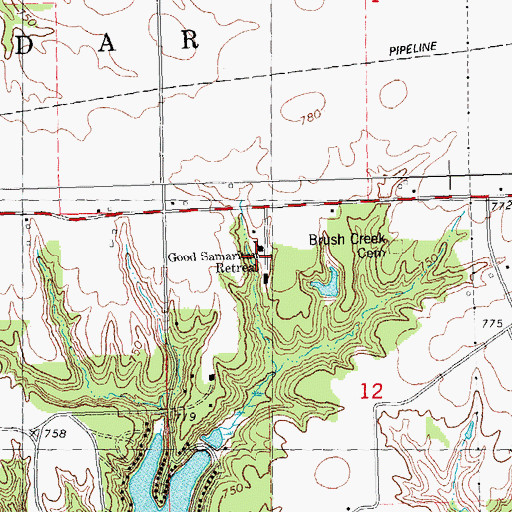 Topographic Map of Good Samaritan Retreat, IL
