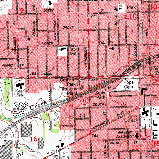 Topographic Map of Graham Park, IL