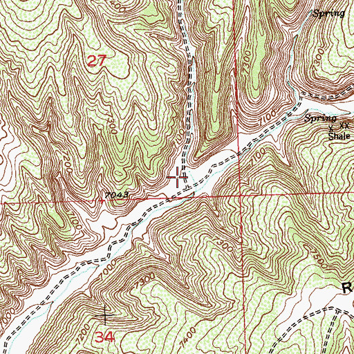 Topographic Map of Open Gulch, CO