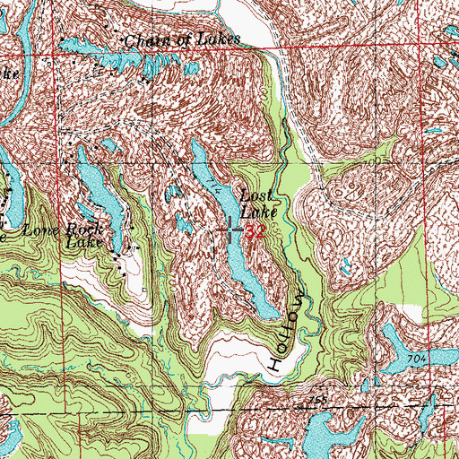 Topographic Map of Lost Lake, IL