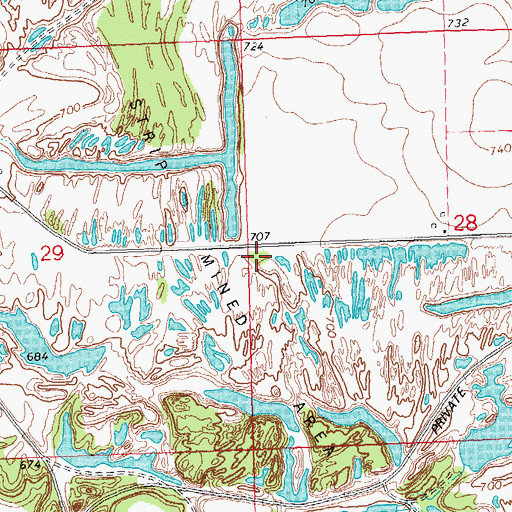 Topographic Map of Pease Hill School (historical), IL