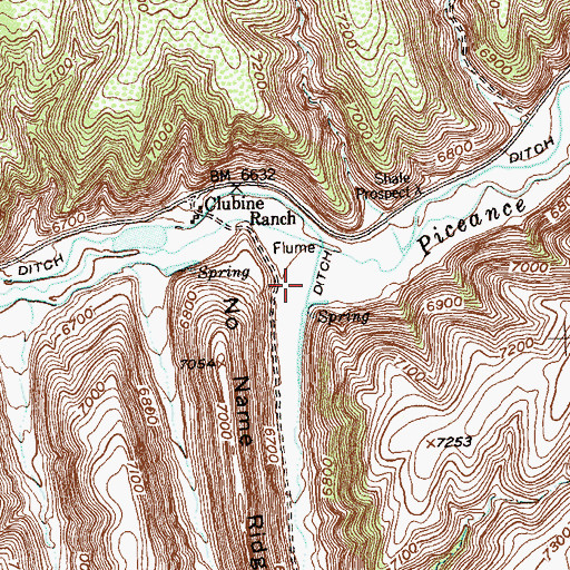 Topographic Map of Story Gulch, CO