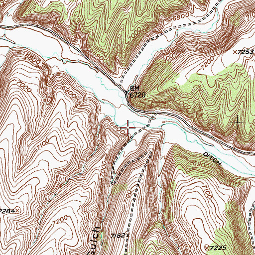 Topographic Map of West Gordon Gulch, CO