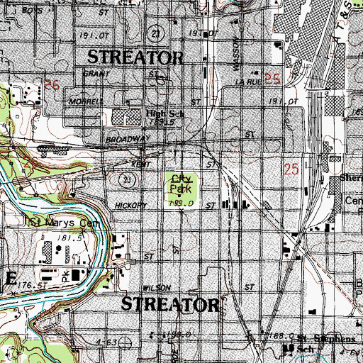 Topographic Map of City Park, IL