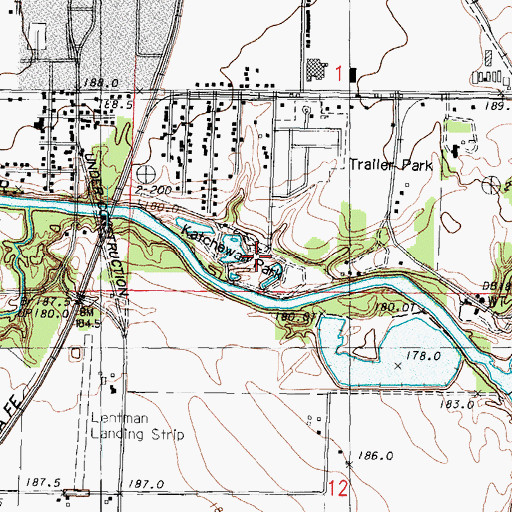 Topographic Map of Katchewan Park, IL