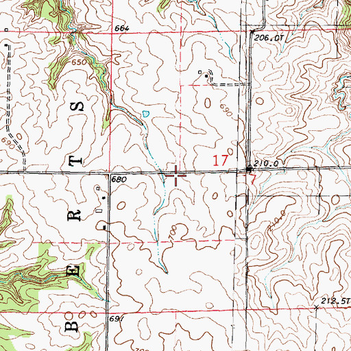 Topographic Map of Harmony School (historical), IL