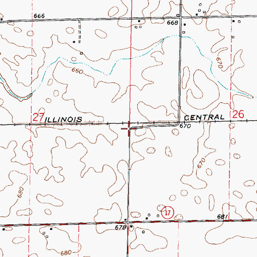 Topographic Map of Held, IL