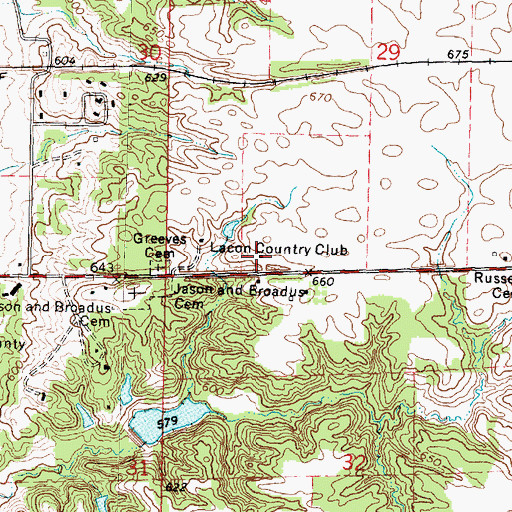 Topographic Map of Marshall School (historical), IL