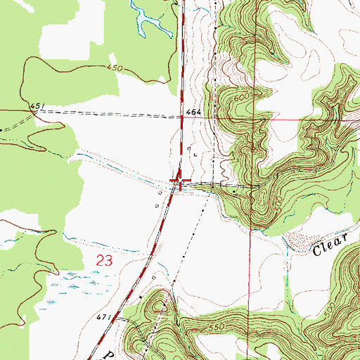 Topographic Map of Poole School (historical), IL