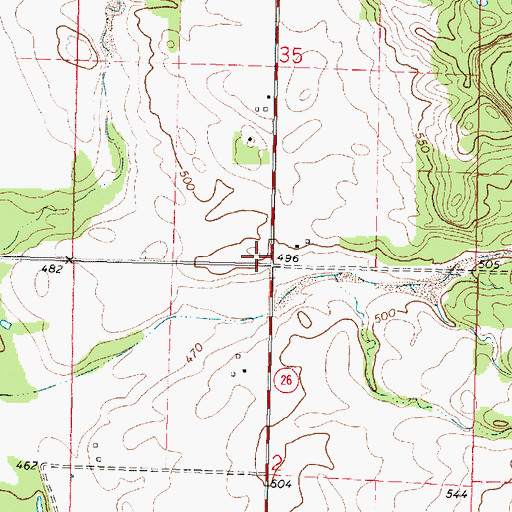 Topographic Map of Sand Prairie School (historical), IL