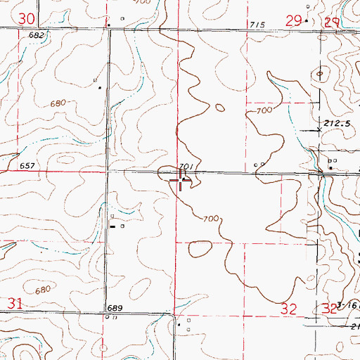 Topographic Map of Strawn School (historical), IL