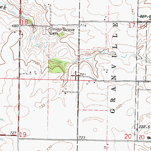 Topographic Map of Maple Grove School (historical), IL