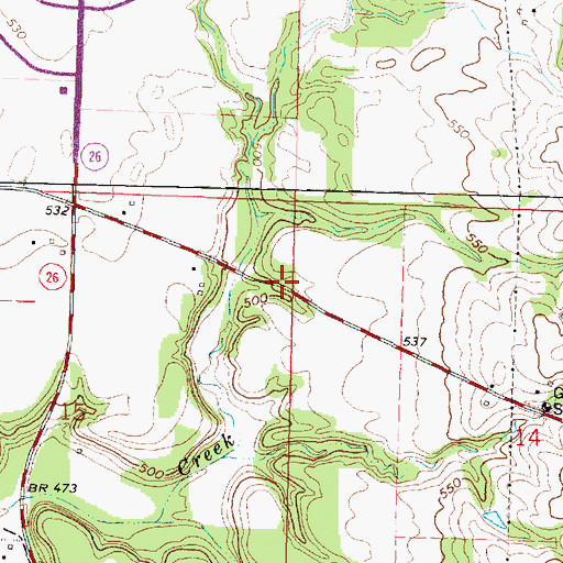 Topographic Map of Durley School (historical), IL