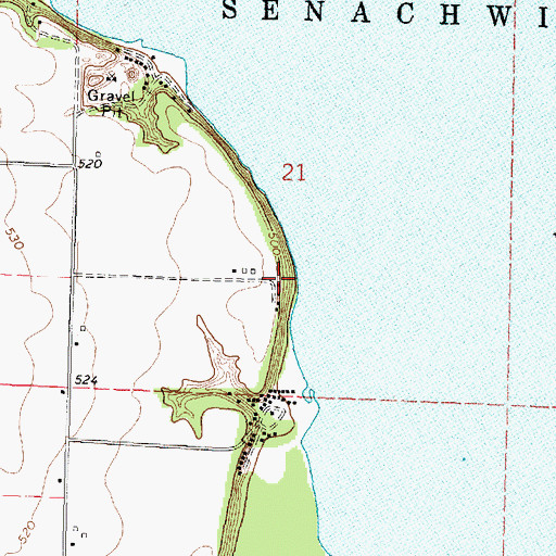 Topographic Map of Indian Spring, IL