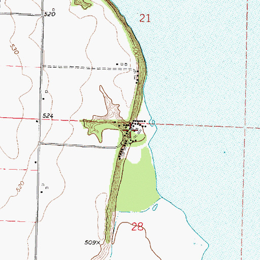 Topographic Map of Walnut Grove, IL