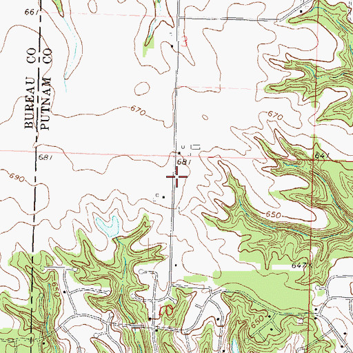 Topographic Map of Bachman School (historical), IL