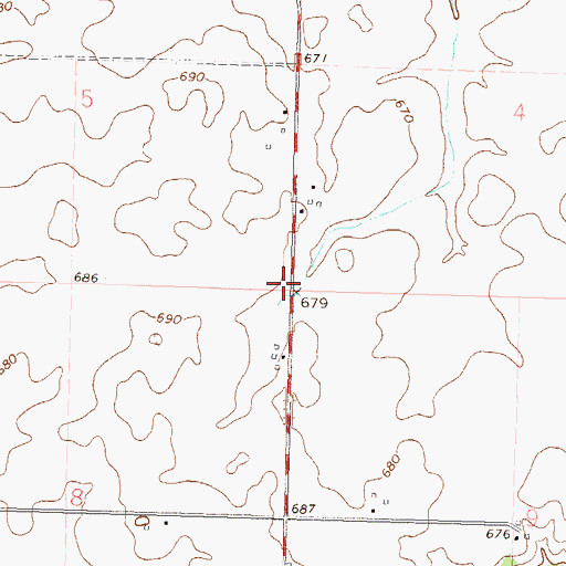 Topographic Map of Stauffer School (historical), IL