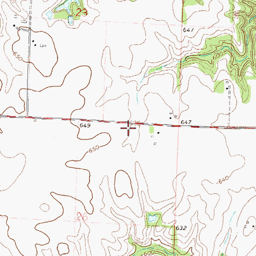 Topographic Map of Henkins School (historical), IL