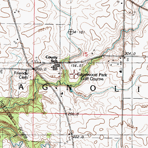 Topographic Map of Edgewood Park Golf Course, IL