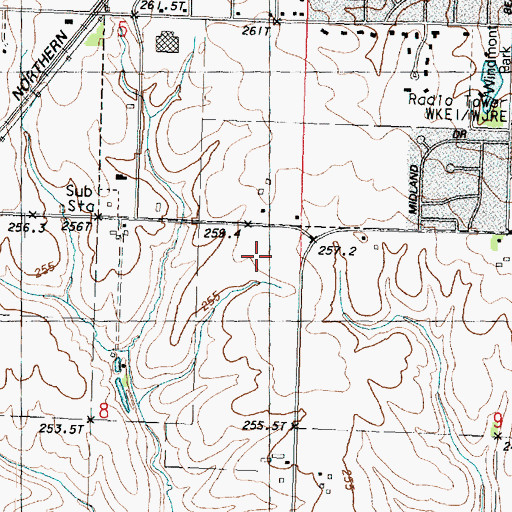 Topographic Map of OSF Saint Luke Medical Center, IL