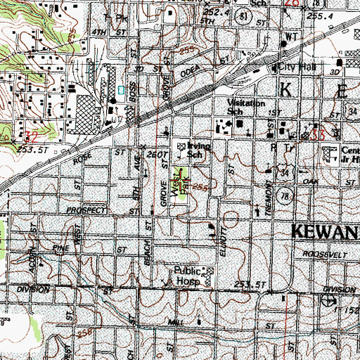 Topographic Map of West Park, IL