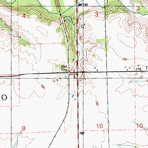 Topographic Map of Union School (historical), IL