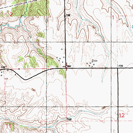 Topographic Map of Streeter School (historical), IL