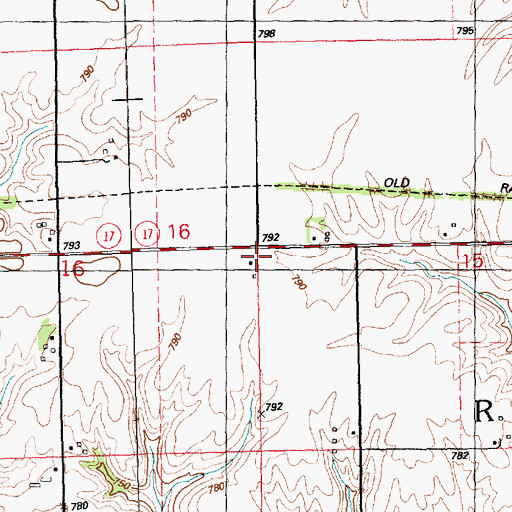Topographic Map of Hopewell School (historical), IL