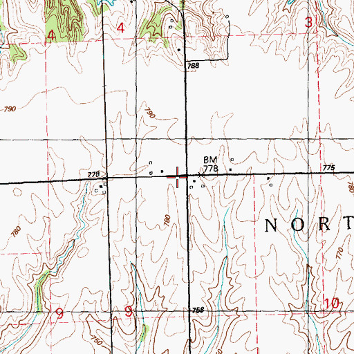 Topographic Map of Maple Ridge School (historical), IL
