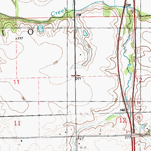 Topographic Map of Franklin School (historical), IL