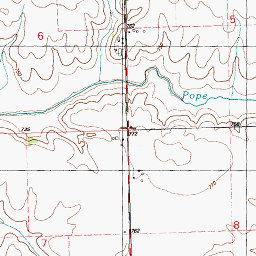 Topographic Map of Doyle School (historical), IL