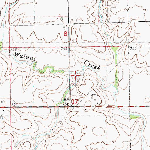 Topographic Map of Pilot Creek, IL