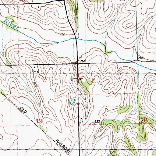Topographic Map of Hickory Grove School (historical), IL