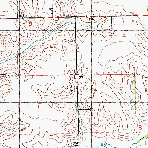 Topographic Map of Nasslund School (historical), IL