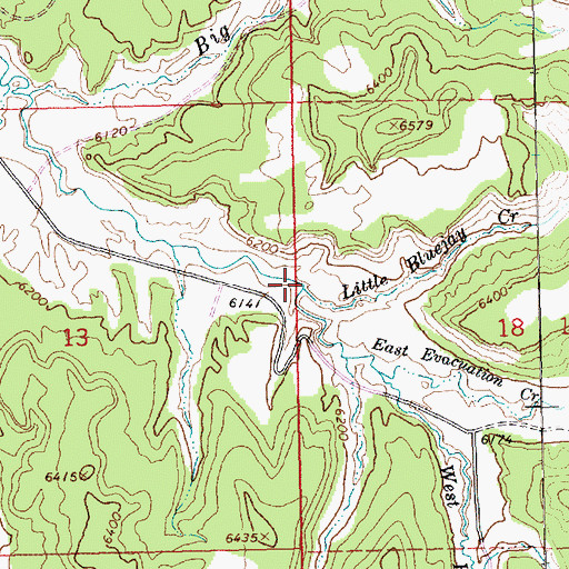 Topographic Map of East Evacuation Creek, CO