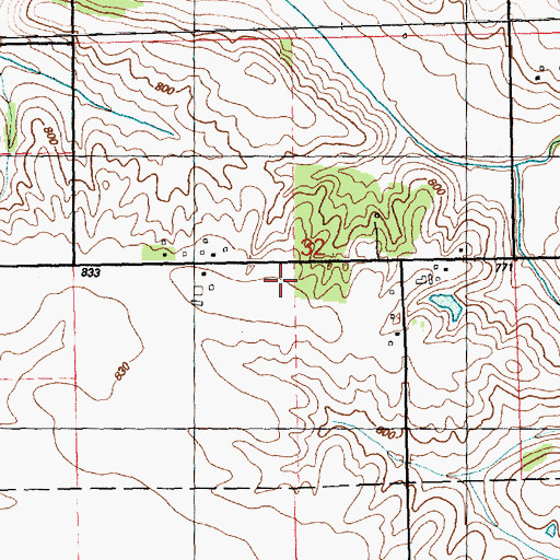 Topographic Map of Round Grove School (historical), IL