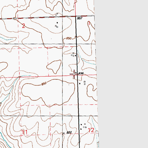Topographic Map of Burdoff School (historical), IL