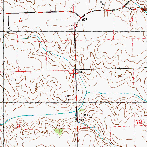 Topographic Map of Calhoun School (historical), IL