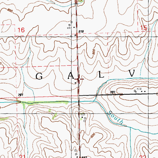 Topographic Map of Deem School (historical), IL