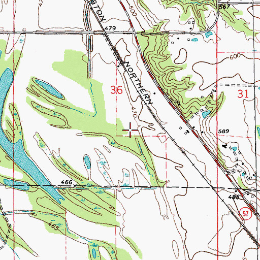 Topographic Map of Kate Lake (historical), IL