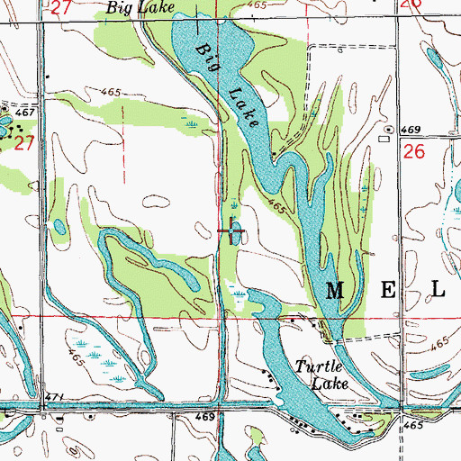 Topographic Map of Twin Lake, IL